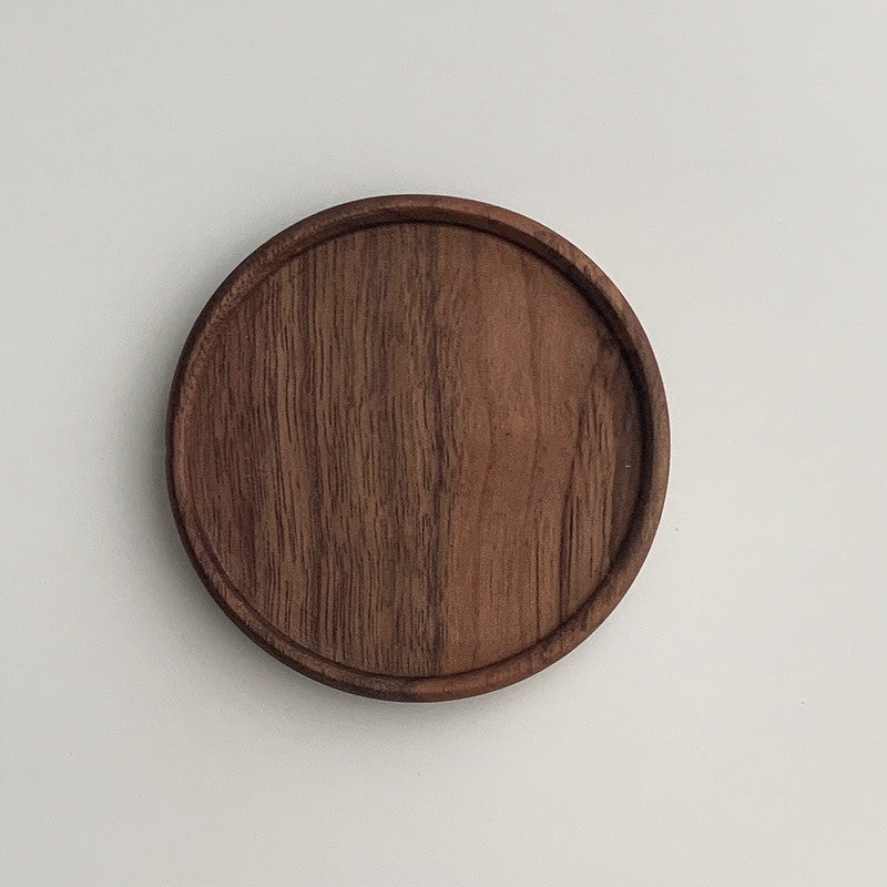 Posavasos de madera aislante de nogal japonés sin pintar
