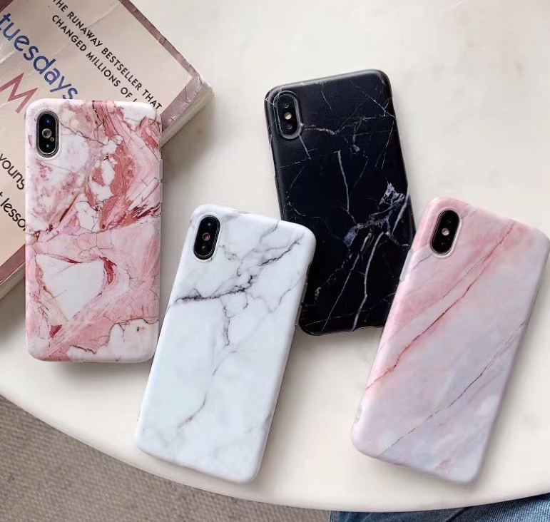 Funda de lujo con diseño de mármol para iPhone 7/X/6/8 Plus