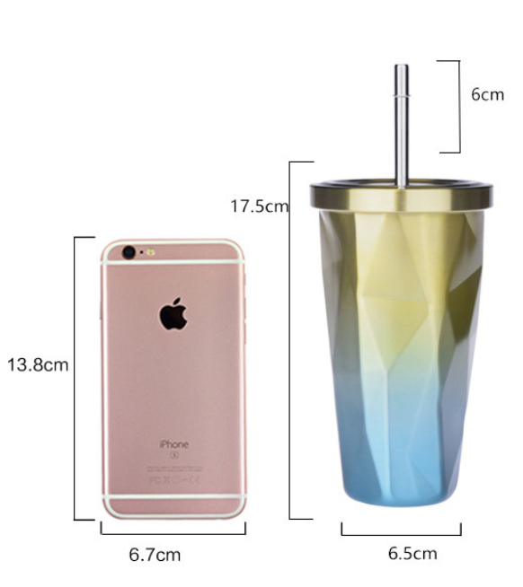 Vaso de acero inoxidable con aislamiento al vacío y color degradado